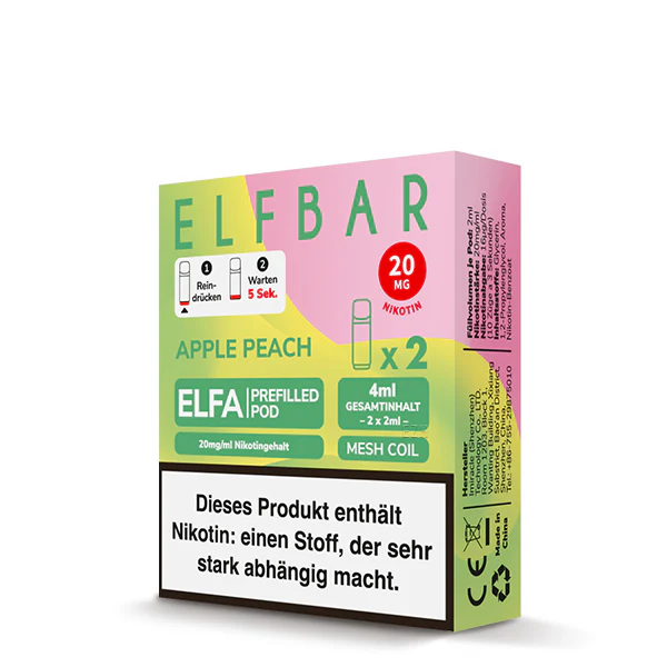 Second image of ELFA Prefilled Pod Apple Peach