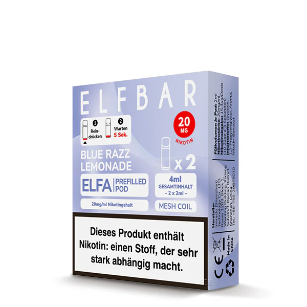 Second image of ELFA Prefilled Pod Blue Razz Lemonade