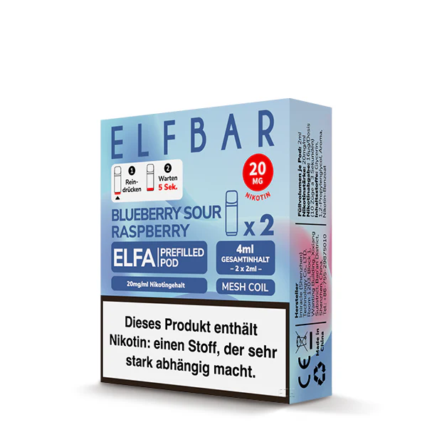 Second image of ELFA Prefilled Pod Blueberry Sour Raspberry