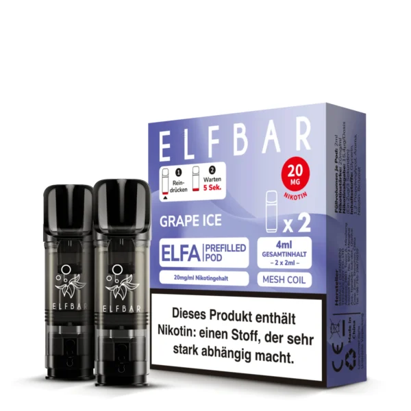 Second image of ELFA Prefilled Pod Grape Ice