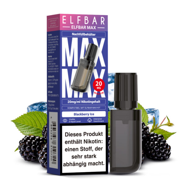 ELFBAR MAX Nachfüllbehälter Blackberry Ice 20 mg/ml
