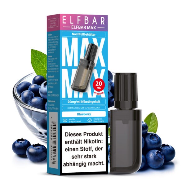 ELFBAR MAX Nachfüllbehälter Blueberry 20 mg/ml