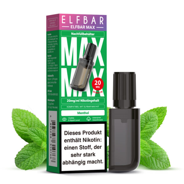 ELFBAR MAX Nachfüllbehälter Menthol 20 mg/ml