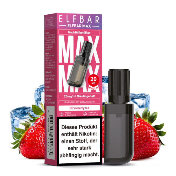 ELFBAR MAX Nachfüllbehälter Strawberry Ice 20 mg/ml
