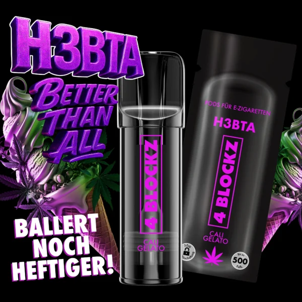 4Blockz H3BTA POD „Cali Gelato“ (Berry Gelato) – 2ml PG VG