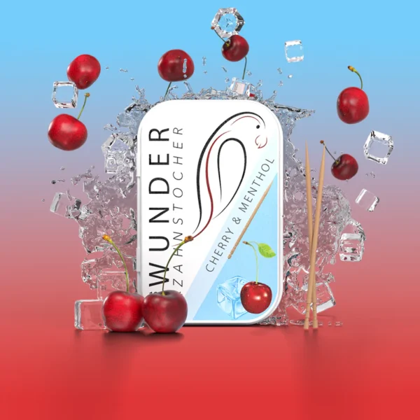 Wunder Zahnstocher - Metalldose - Kirsch Menthol - 100 Stück