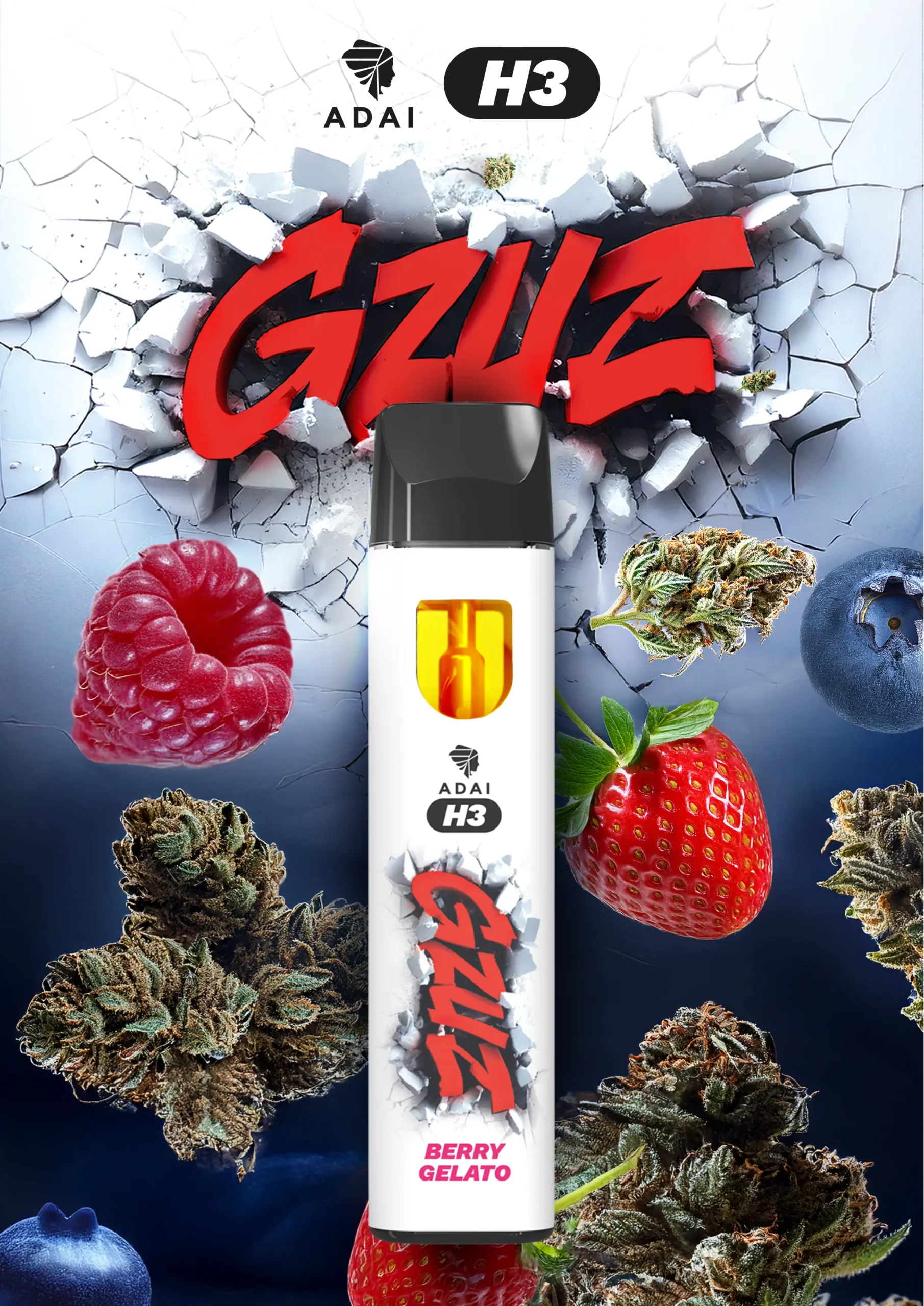 GZUZ Einweg H3 Vape Berry Gelato