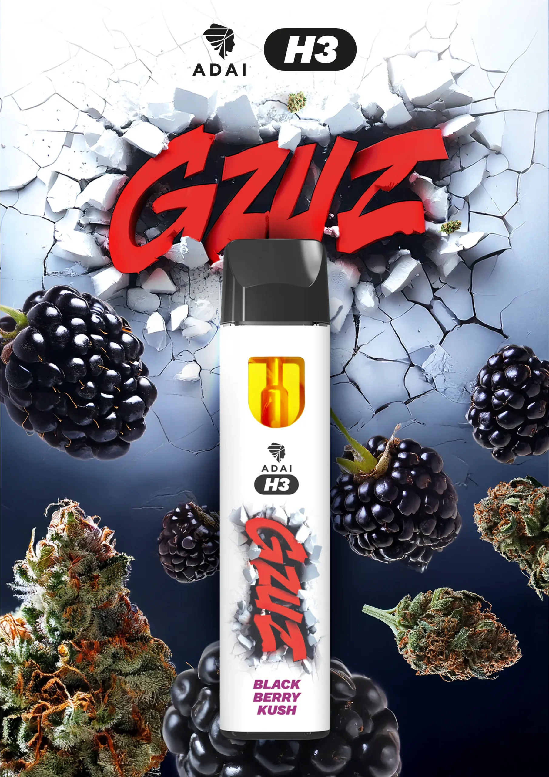 GZUZ Einweg H3 Vape Blackberry Kush