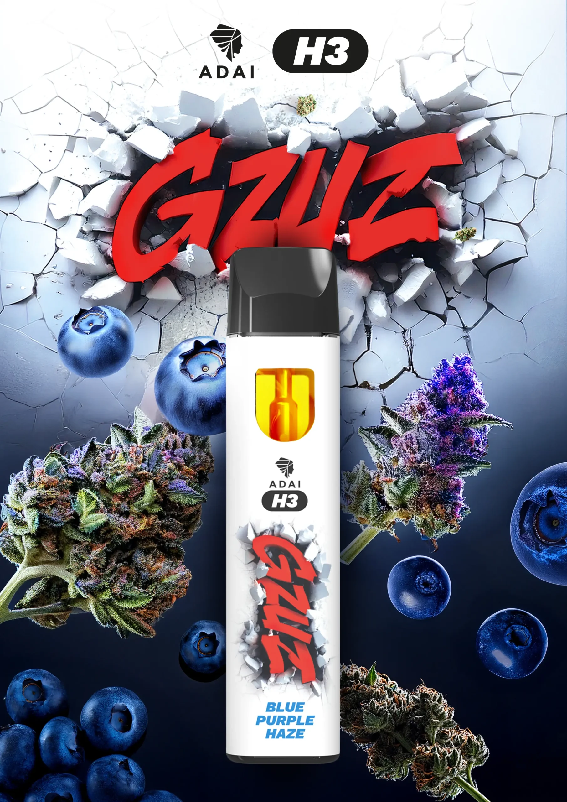 GZUZ Einweg H3 Vape Blue Purple Haze