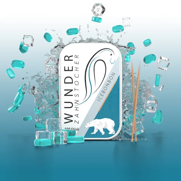 Wunder Zahnstocher - Metalldose - Icebonbon - 100 Stück